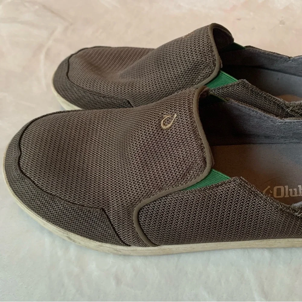Olukai Men's Brown Slip-On Shoes Size 12 - Picture 6 of 11